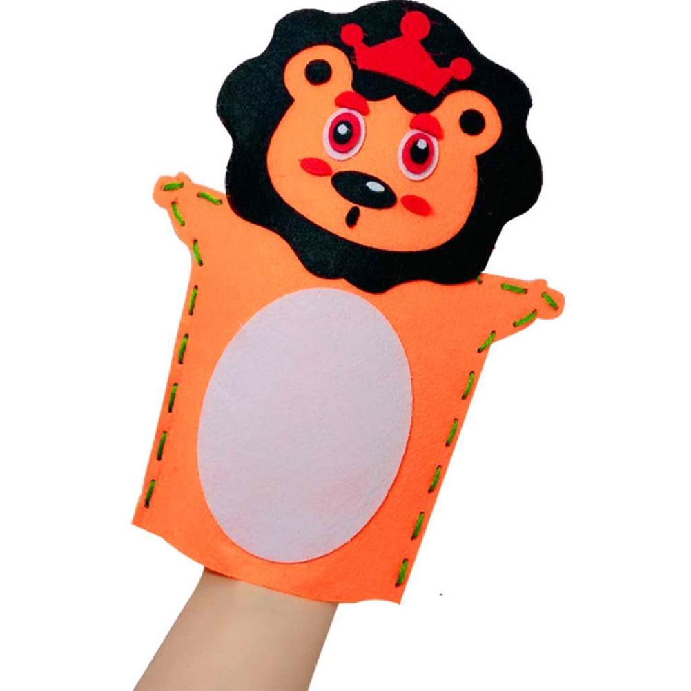 5 Stuks Kid Diy Cartoon Dier Handpop Handgemaakte Naaien Ambachten Educatief Speelgoed