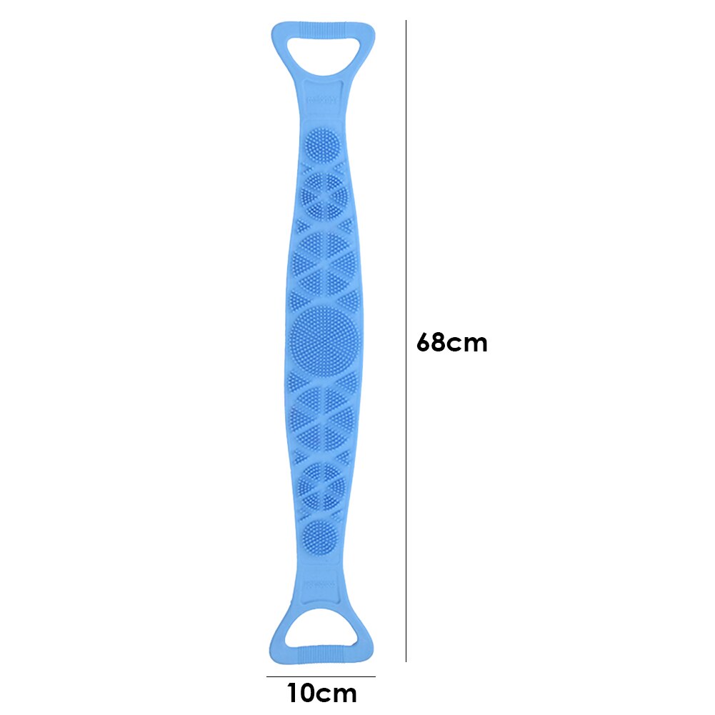 1pc Silicone bain épurateur serviettes frottant dos douche propre brosse salle de bain gommage Flexible épurateur peau nettoyage bain épurateur: 02