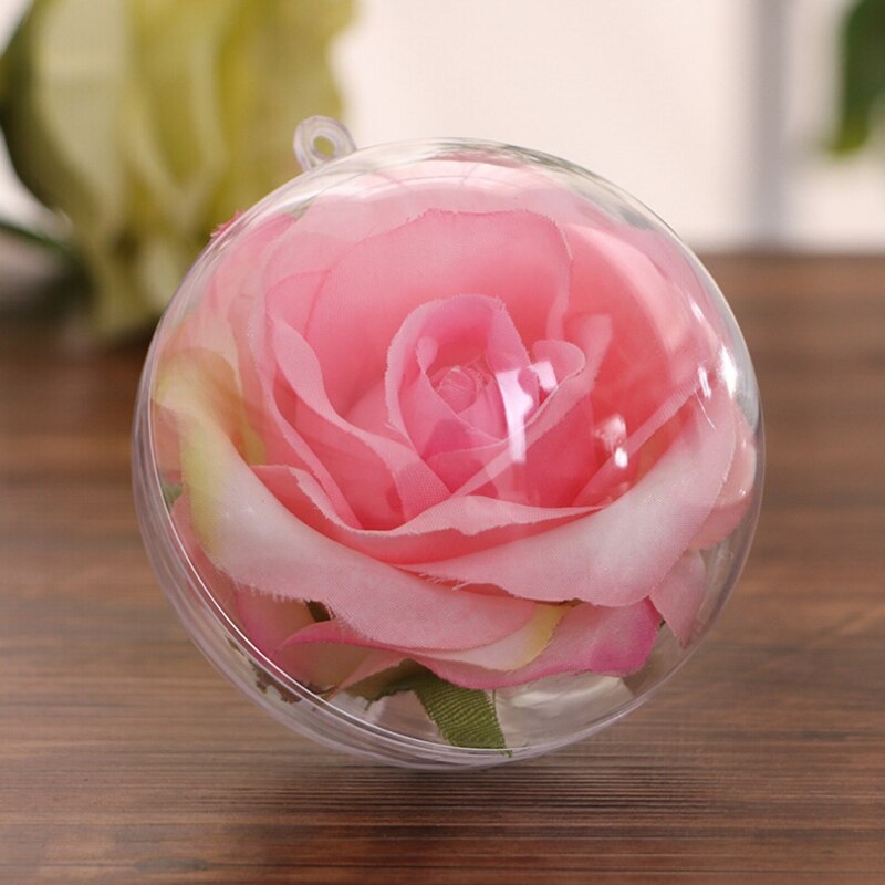 Clear Plastic Craft Ball Transparent Sphere Bauble Xmas Hallowmas Baubles
