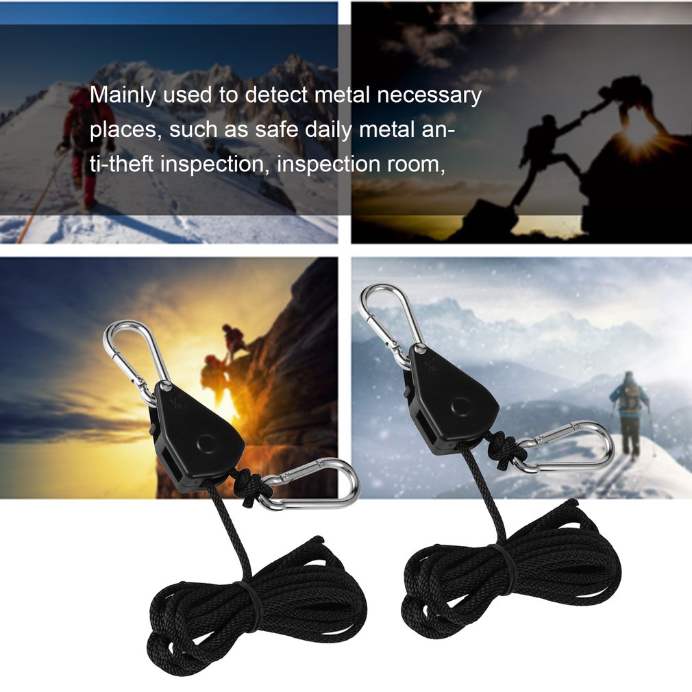 1 paire 150lbs charge 1/8 grandir lumière corde cliquet lumières Lifters réflecteur cintres pour réflecteur capot LED pour Aquarium plante cultiver tente