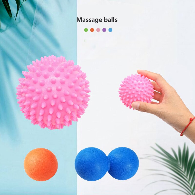 Massaggio Palla di Fitness PVC Mano Suole Hedgehog Sensoriale Formazione Afferrare la Palla Portatile Fisioterapia Palla 7.5 CENTIMETRI 9CM del Commercio All'ingrosso