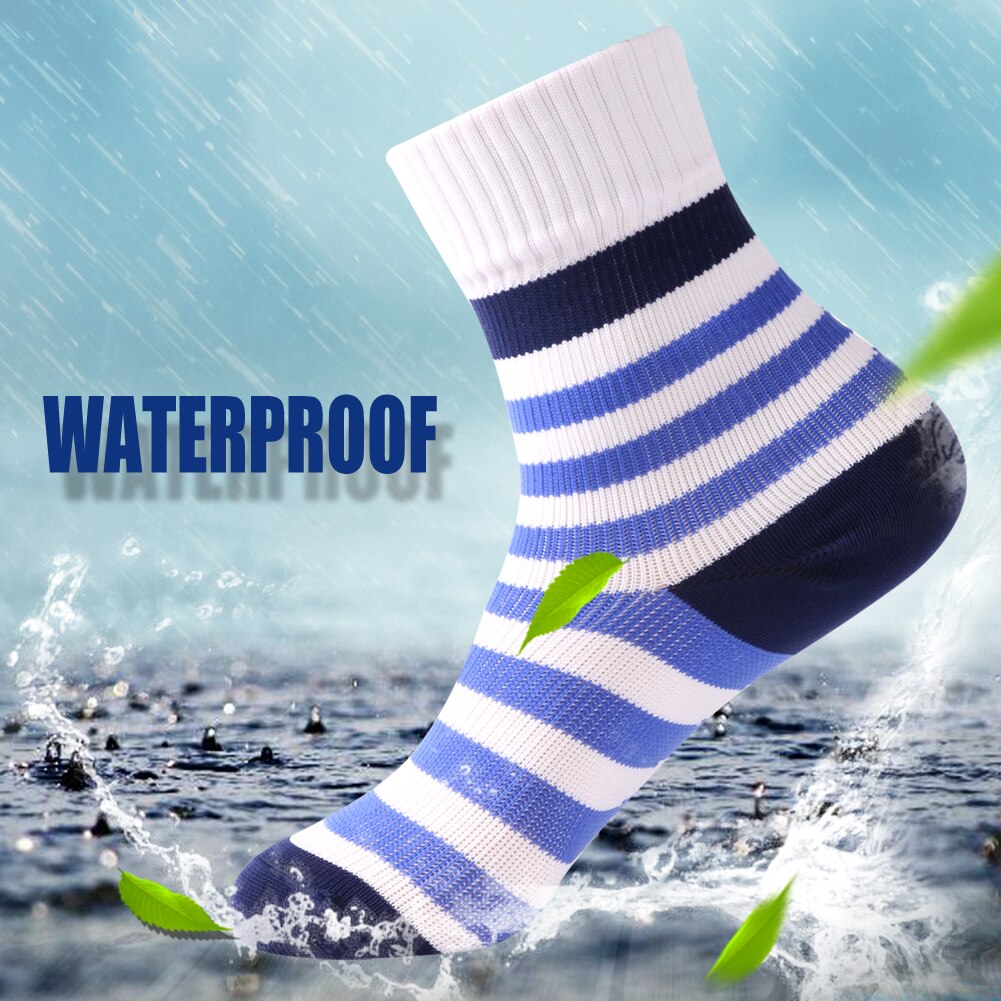 RANDY SUN Children Kids 100% Waterproof Socks Fishing Cycling Climbing Camping Hiking Socks Soft Breathable Antibacterial 1 Pair: Blue / M