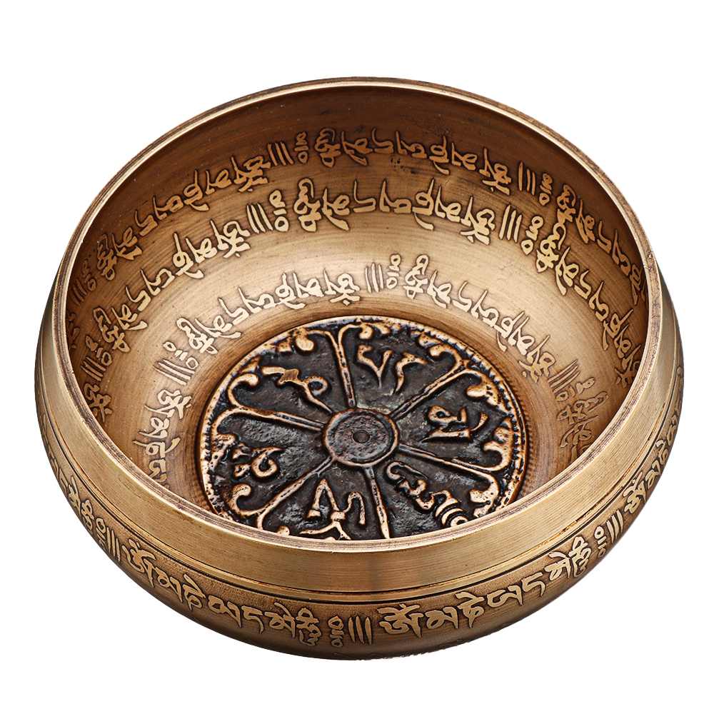 Carillon cuivre laiton Yoga tibétain chantant bol rituel musicothérapie cuivre népal fait à la main bouddha Tibet bol chant son bol