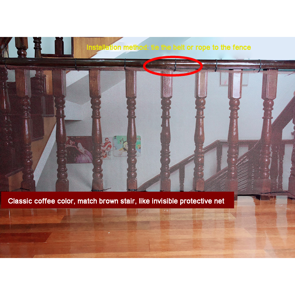 Kids Stairs Safety Netting Protection Rail Balcony Stair Fence Balcony Baby Fence Stair Net Decoration Net Thick Hard Mesh