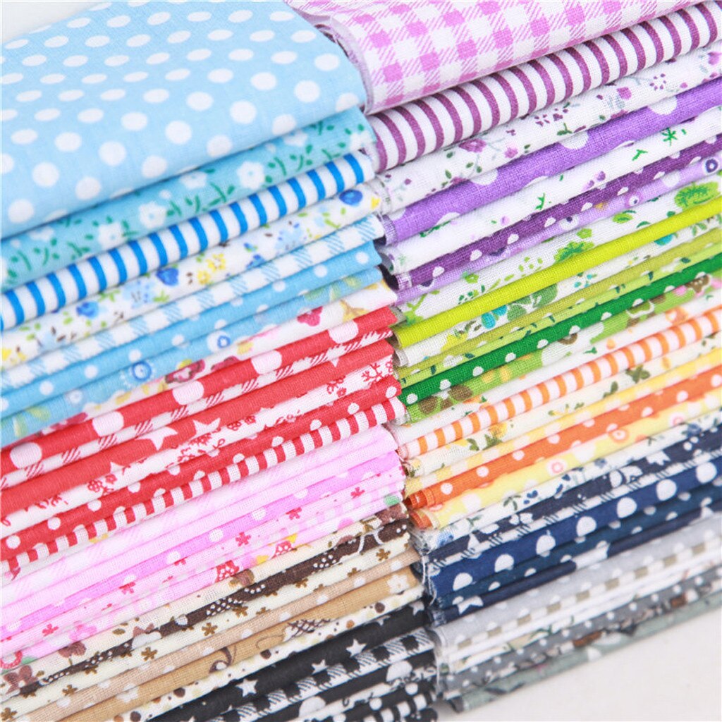 Lot de tissu artisanal en coton 7 pièces | Patchwork carrés Quilting couture, bricolage, motif Floral imprimé Patchwork, tissu en coton