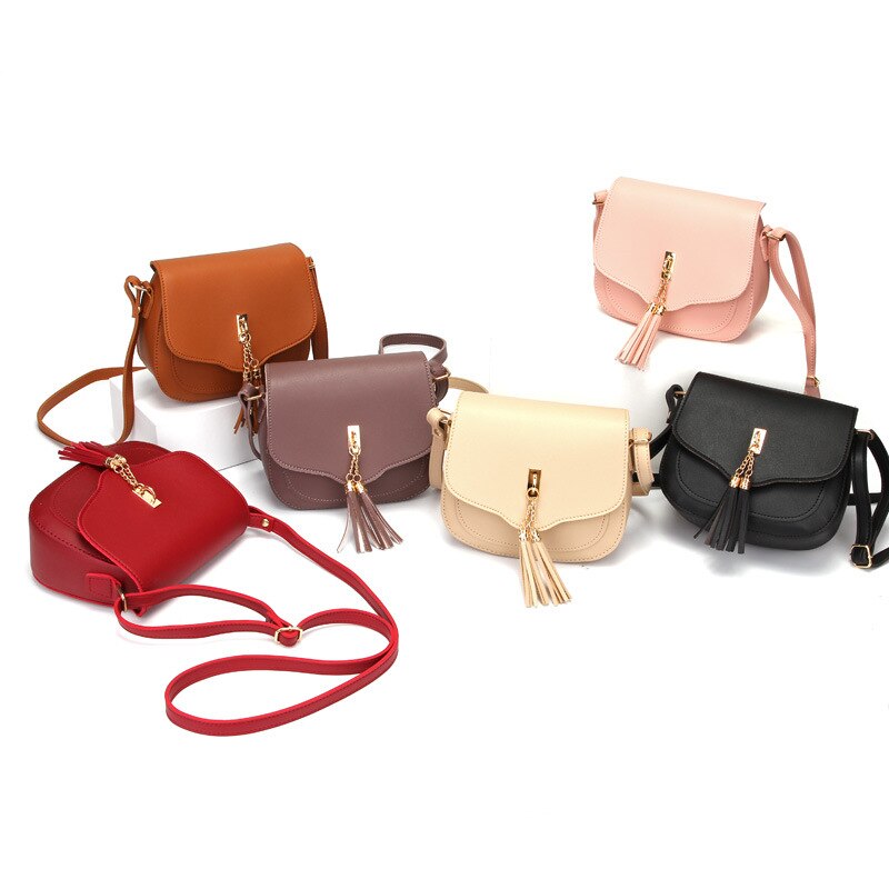 Mini saco crossbody para as mulheres borla designer moda bolsas de couro do plutônio saco mensageiro senhoras aleta quadrado telefone ombro pacote
