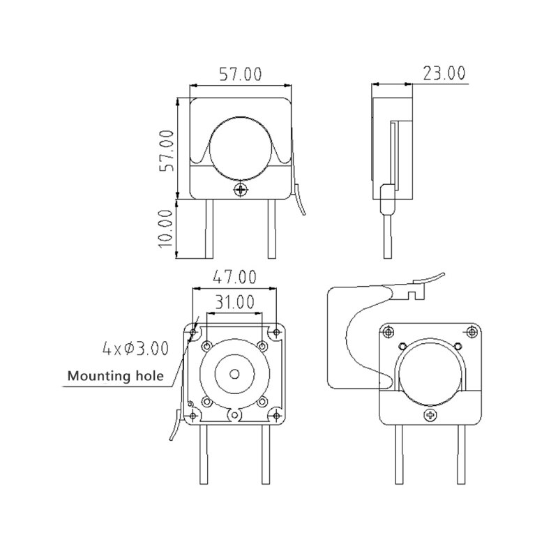 Mini Peristaltic Pump Head With Tube Small Flow Stepper Motor OEM Package