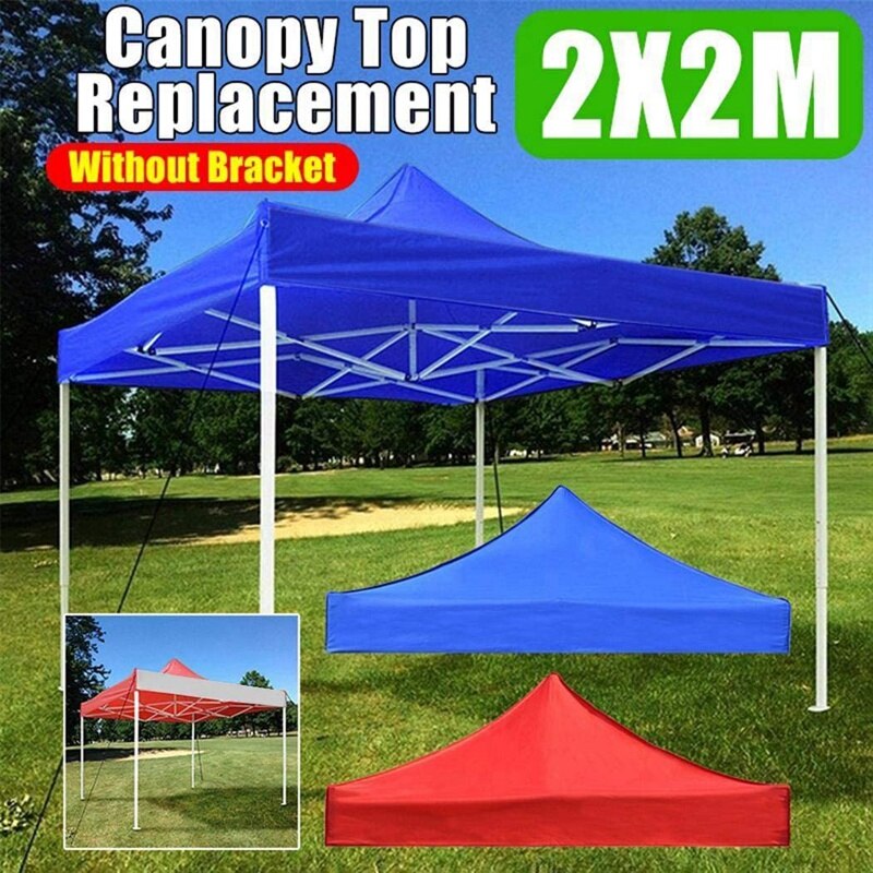 2X2M Canopy Top Cover Replacement Four-Corner Tent Cloth Foldable Rainproof Patio Pavilion Replacement Red