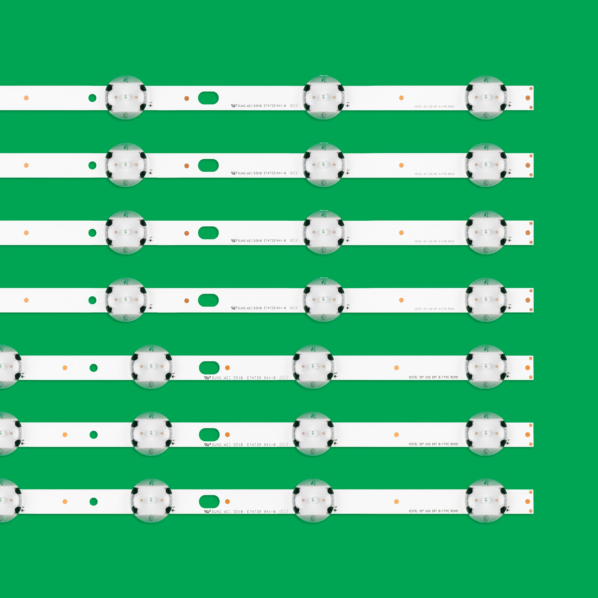Lâmpada da Tira LEVOU Para VESTEL 55 "UHD DRT A-TYPE B-TYPE 55A06USB 55A04USB SVV550AK7 VES550UNDL VES550QNDX VES550QNDS LUX0155004
