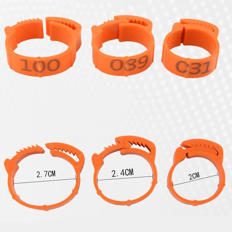 100 pcs/package Bird And Pigeon Foot Ring Color Identification Ring Opening Poultry Foot Set Foot Identification Tool