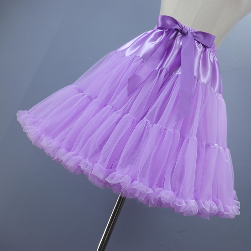 White Black Lolita dress skirt Petticoats 2022 Jupon lolita petticoat underskirt Falda Cerceau mariage: Purple