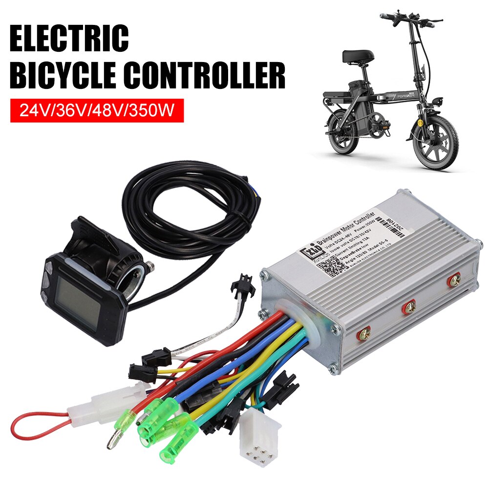 24V/36V/48V 350W Electric Bike Brushless Motor Controller With LCD Display Electric Bicycle Scooter Ebike Parts ​Easy To Install