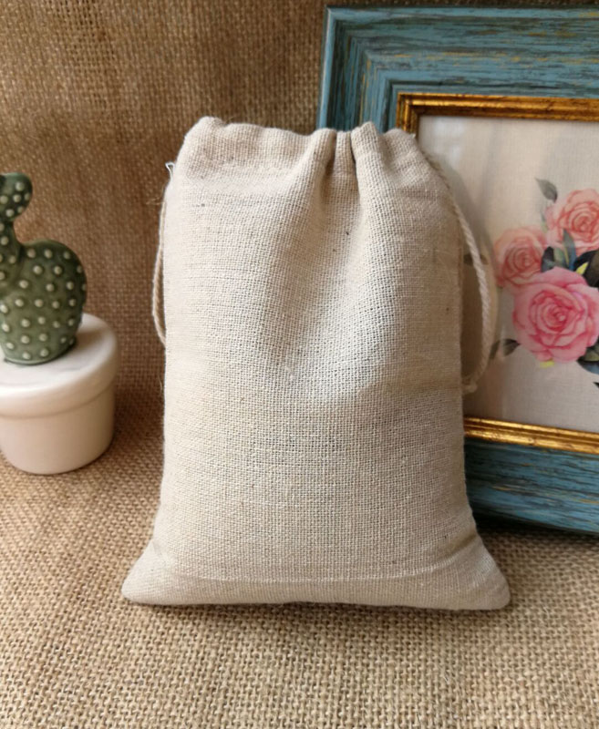 Natural Linen Bags 8x10cm 9x12cm 10x15cm pack 50 Makeup Jewelry Jute Packaging Pouches: just 50pcs bag / 8x10cm