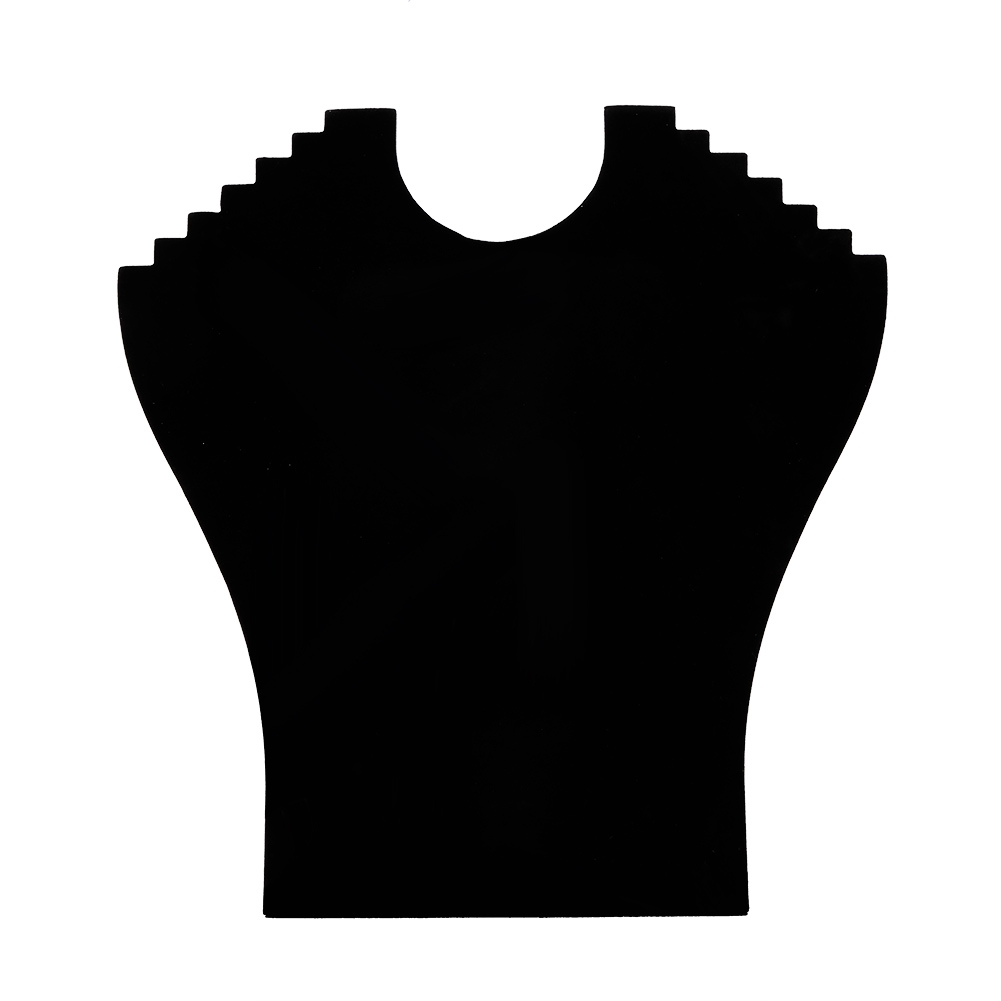 Sieraden Display Stands Zwart Flanel Ketting Hanger Ketting Sieraden Buste Display Stands Hanger Houder Rack: Default Title