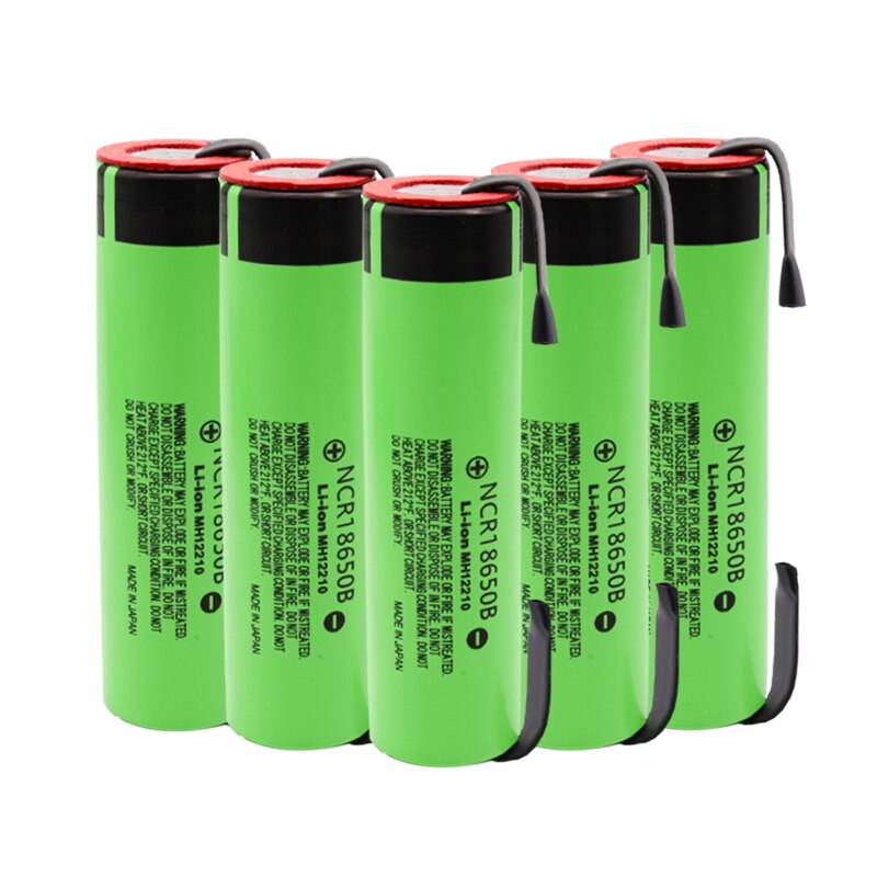 original NCR18650B 3.7V 3400mAh 18650 rechargeable lithium battery for battery + DIY nickel