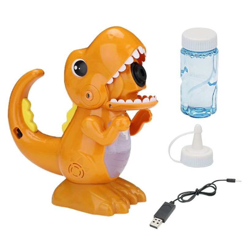 Swimming Pool Toys Education Toy Bath Playing Toys Dinosaur Bubble Blowing Product Bubble Maker Bathtub Toy for Baby: Orange