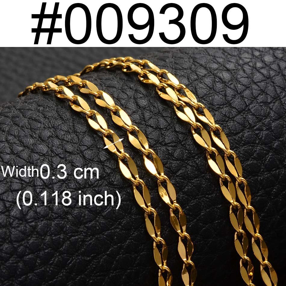 Anniyo di colore dell'oro Della Catena Collane per Le Donne Ragazze Metallo Neckalce Dei Monili Africani Arabi del Medio Oriente #009206: B / 60cm o 23.6 pollici