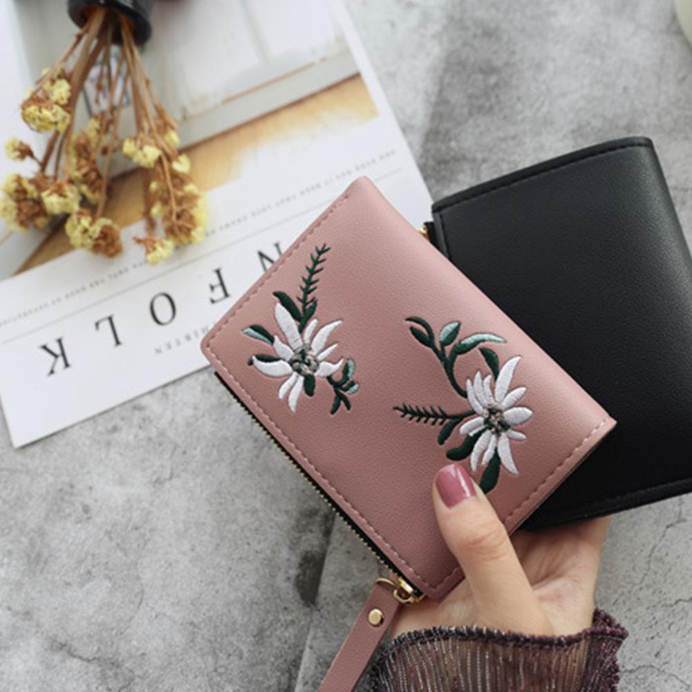 Floral Wallet Square Coin Purse Wallets For Woman Card Holder Small Ladies Wallet Female Hasp Mini Purse Bag