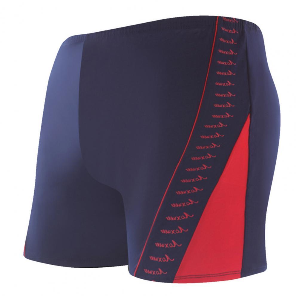 Lightweight Contrast Color Wear-resistant Summer Men Swimwear for Spa:  Red XL