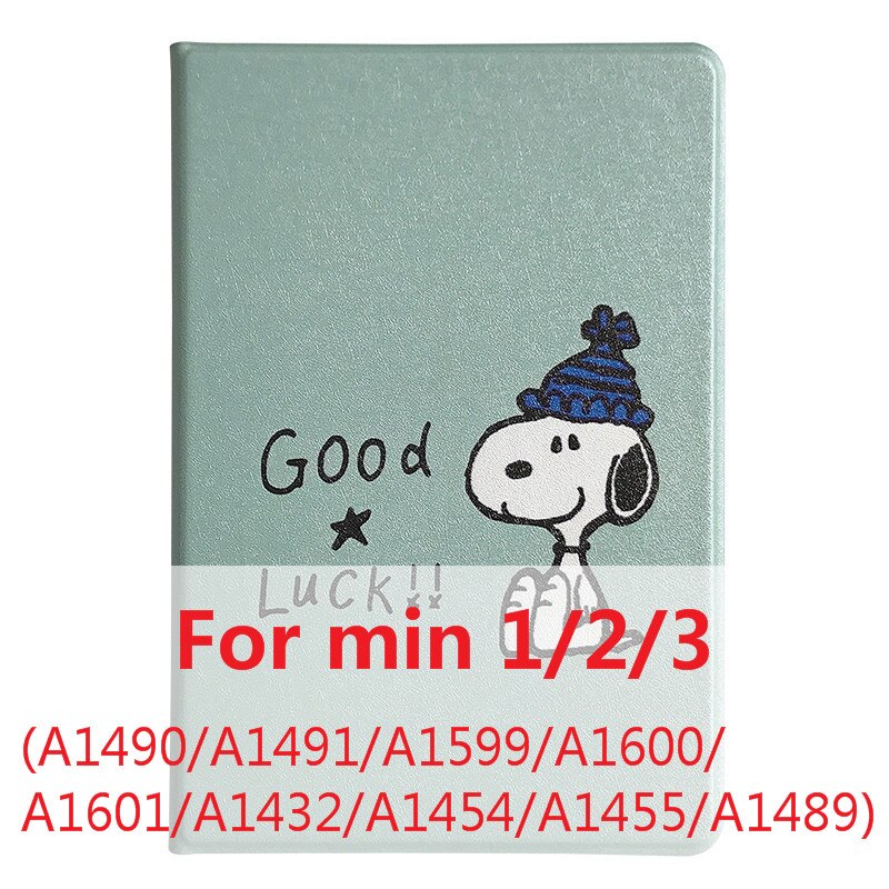 Tablet Case for iPad 10.2" 7th Gen, 9.7" 5th/6th Gen, Air 1/2/3, Pro 9.7"/10.5" - PU Smart Cover: Mini123