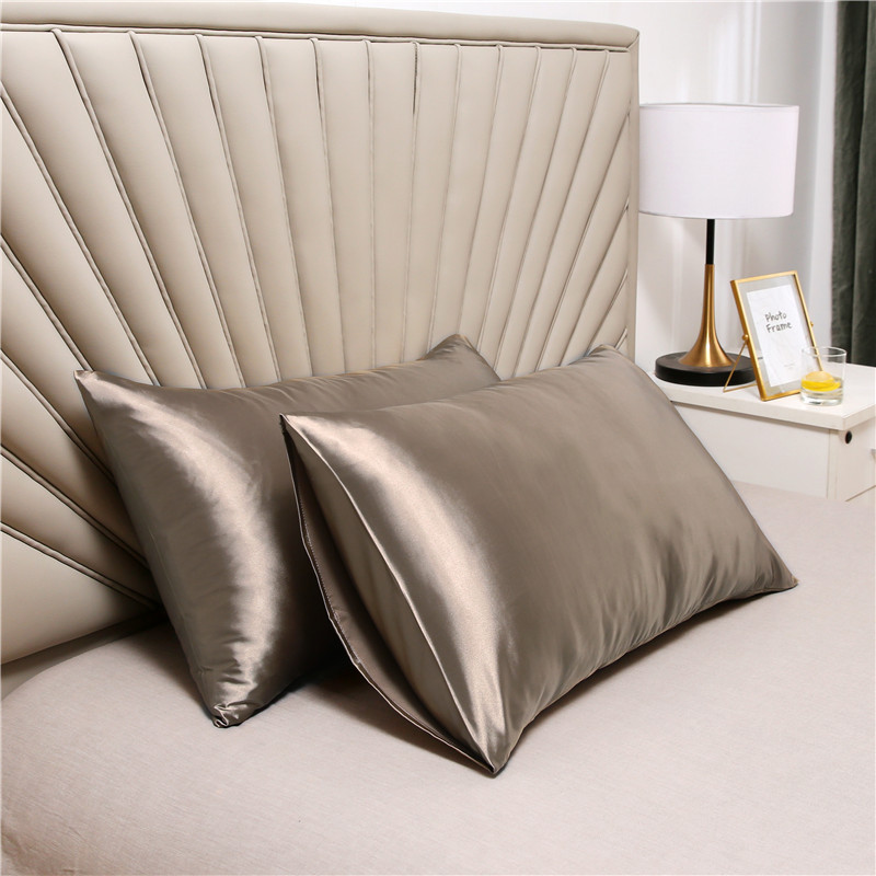 Funda de almohada de satén de lujo para piel de pelo, funda de almohada de satén de seda, juego de fundas de almohada de 51x6 6/76cm, funda de almohada sedosa con cierre de sobre