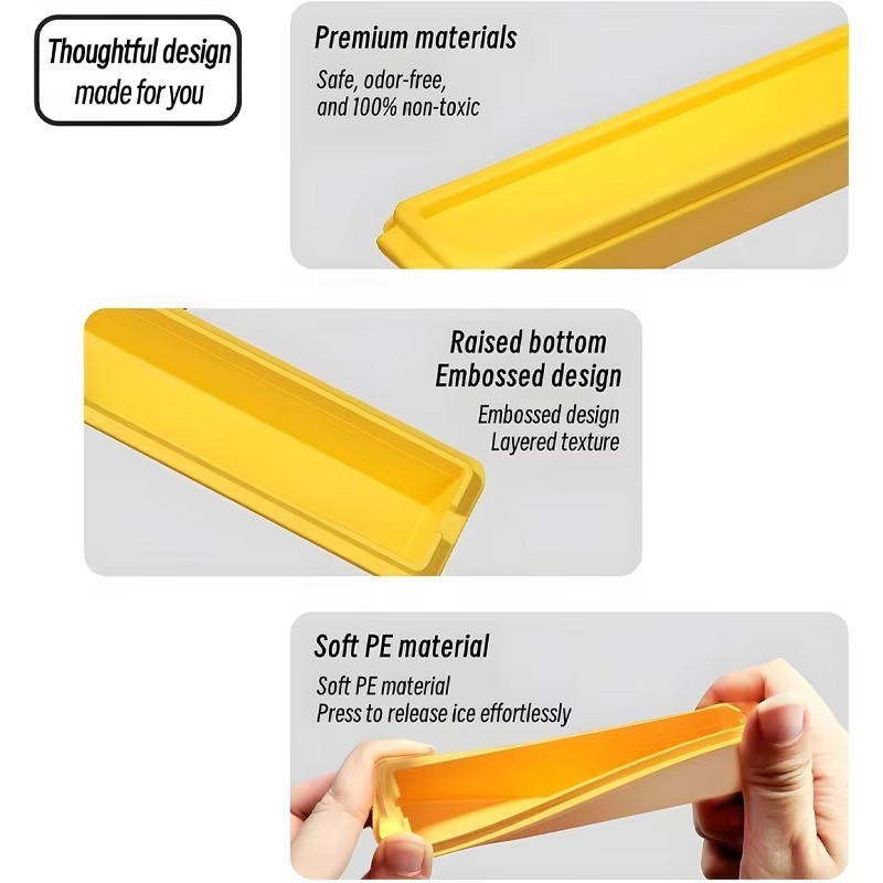 1-10Sets French Fries Ice Cube Mold Long Bar Silicone Tray for Freezer Homemade Ice Sticks Cocktail Maker BPA Free Kitchen Tools