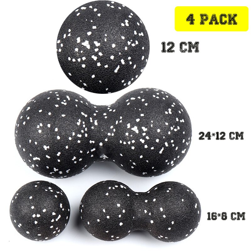 Fitness Ball Set High Density EPP Firm Peanut Massage Balls Lightweight for Myofascial Release Deep Tissue Therapy: 4pcs ball set 1