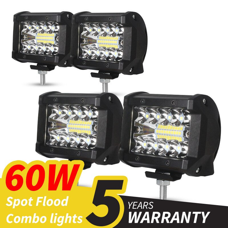 Xinfolk-Barra de luz LED para todoterreno, focos de trabajo de 12V y 24V, para camión, coche, SUV, 4WD, 4x4, barco, ATV, Barra de luces LED