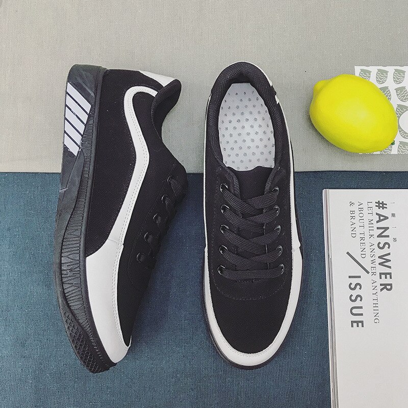 Herrskor spring tide skor canvas skor herr sportskor tyg skor andas skateskate skor fritidsskor