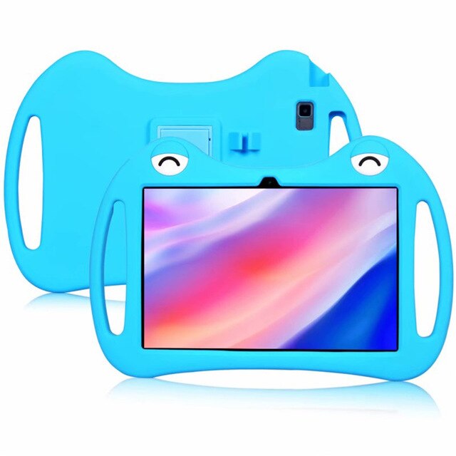 Silicon Case for Archos T101 4G (10.1") Tablet PC Funda Cover Adjustable Stand Free Stylus Pen: Blue