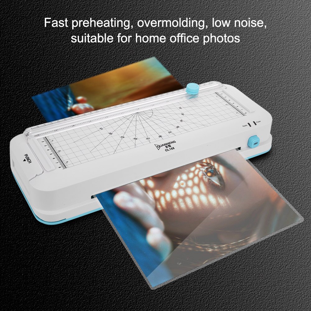 OL188 small plastic sealing machine A4 paper laminating machine laminating film machine office document photo passing