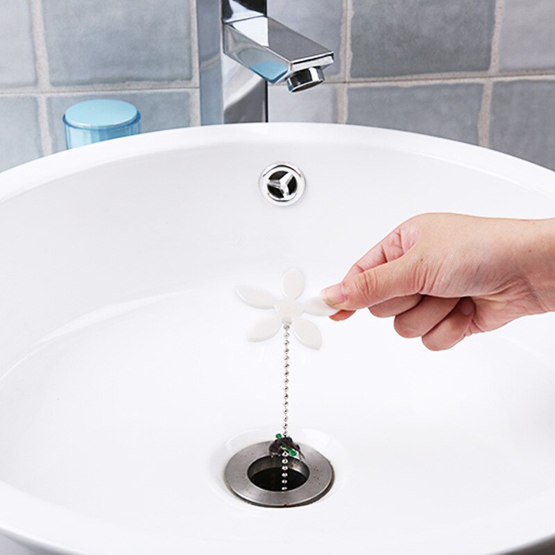 Riool Hair Cleaner Kleine Bloem Ketting Aanrecht Pijpleiding Schoonmaken Haak Artikel Badkamer Anti-Blocking Drainage Faciliteit