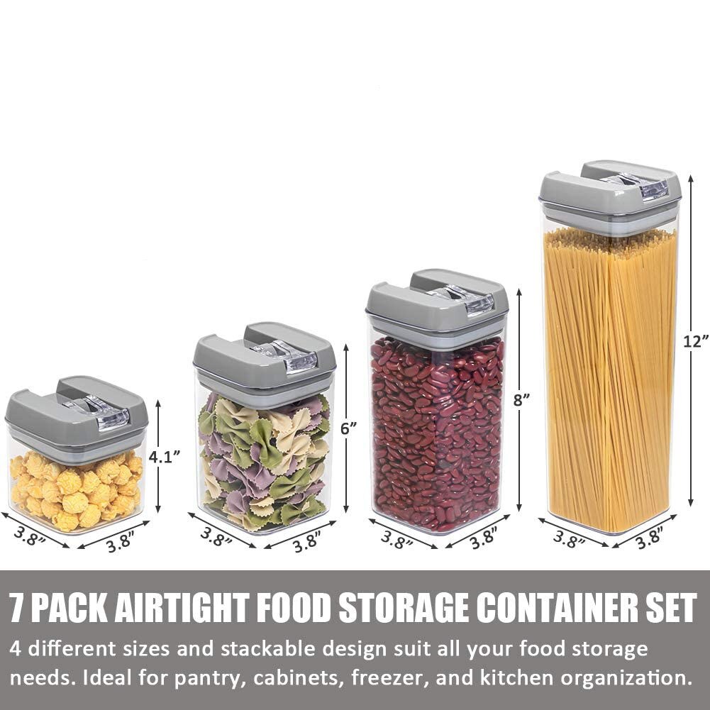 Food Storage Containers Sealed Refrigerator Multigrain Tank Cereal Spice Flour Pasta Spaghetti Kitchen Pantry Organization jar