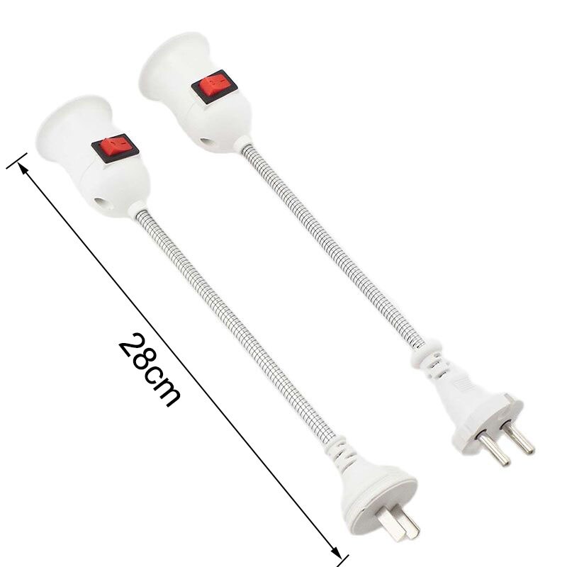 Portalámparas con enchufe E27, con interruptor, enchufe europeo y estadounidense, ahorro de energía, Base LED para lámpara de mesa