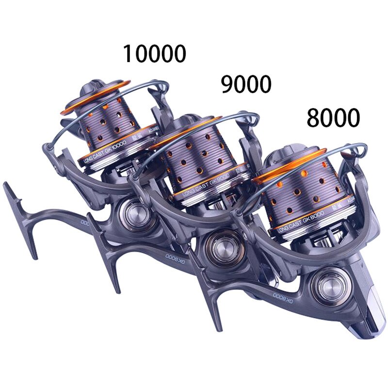 GK 8000 9000 10000 Metal Wire Cup Anchor Fish Wheel Ultralight Stainless Steel Bearing Lake Fishing Spinning Wheel Braking Force