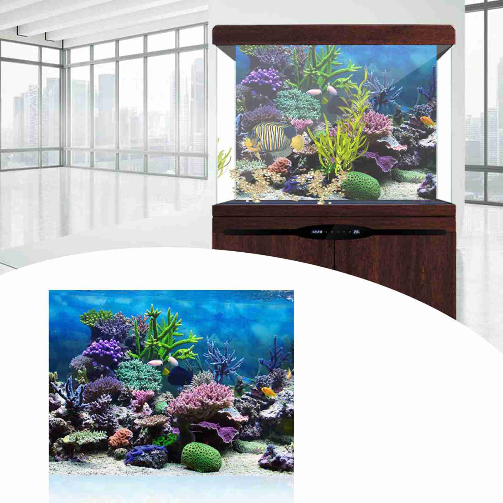 3d Aquarium Landschap Poster Regenwoud Behang Aquarium Achtergrond Decoratie Pvc Zelfklevende Achtergrond Hd Sticker