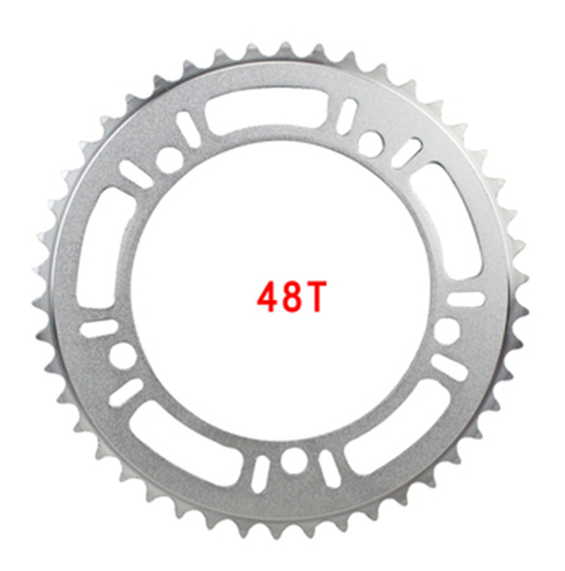 Fixed Gear Bicycle Chainring Single Speed Bike 130 BCD Chain Wheel Fixie 44T 46T 48T 1/2X1/8&quot; Crankset Plate BIke Spare Parts
