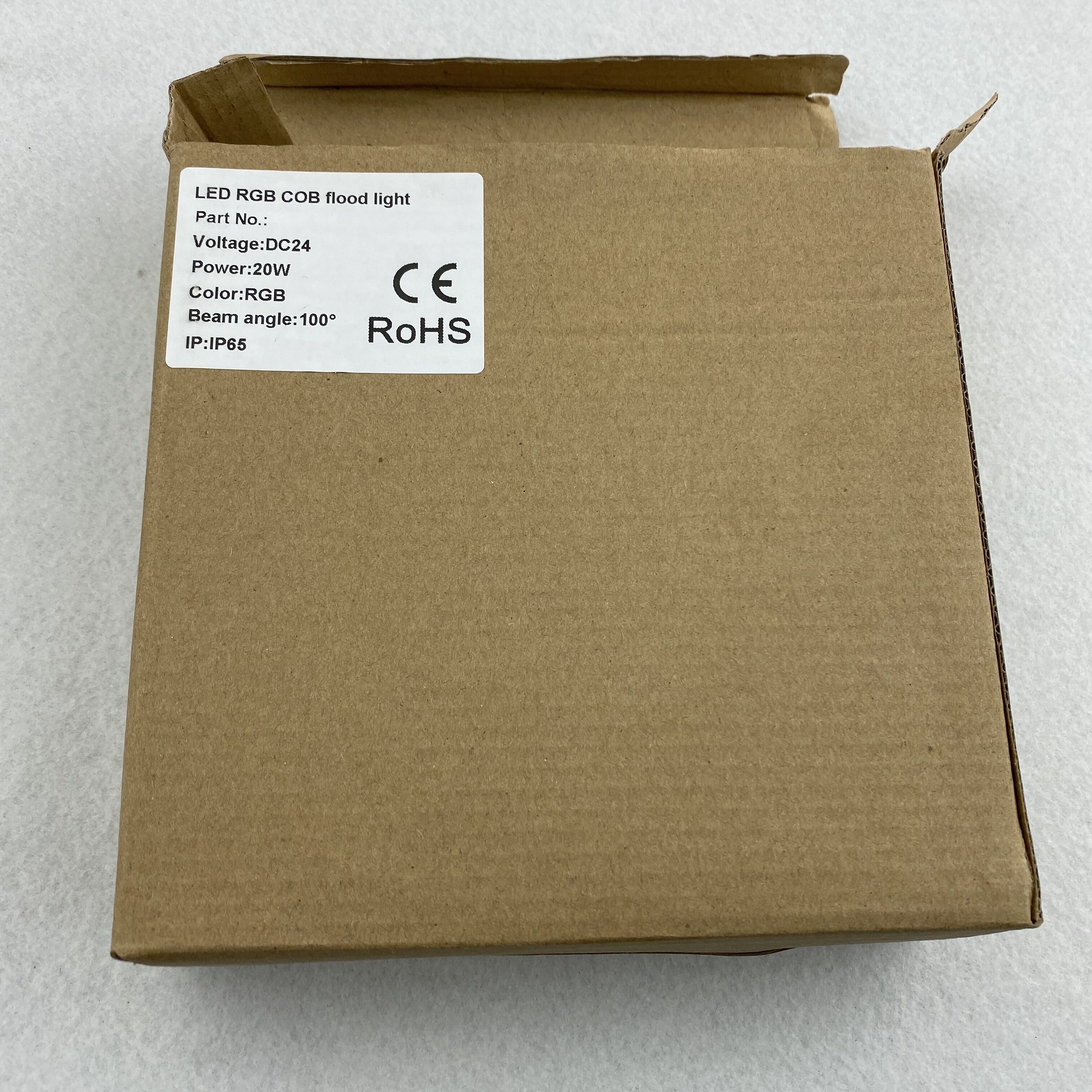 20W RGB dumb LED COB flood light;DC24V input;with 4 wire PWM driver inside;normal rgb light