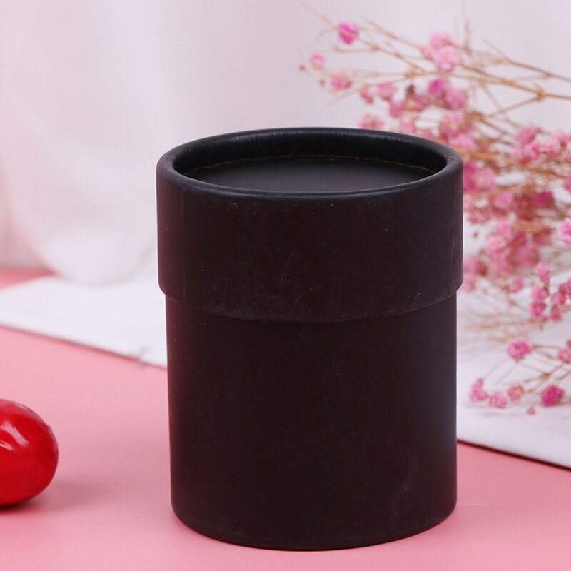 Runde blomster æsker kvinder blomster emballage papirpose med låg til blomsterhandler buket blomster emballage boks fest opbevaring kasser: 6 x 7.6cm sort