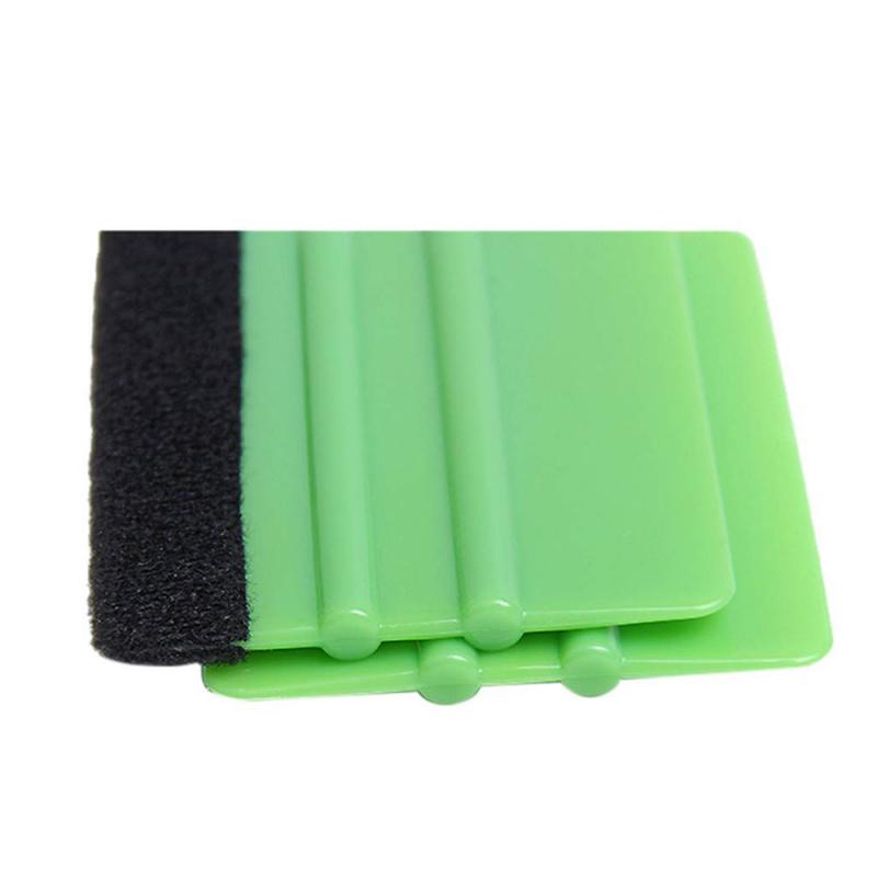 1pcs Large Double-sided Scraping Car Foil Tool Green Felt Edge Wallpaper Pasting Glass Cleaning Vehicles Snow Removal Scraping