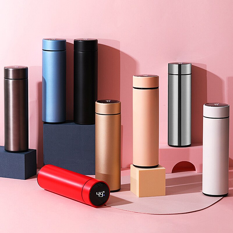500ML Intelligent temperature display stainless steel vacuum flask Car Coffee Mug Tea Mug Men's and Women's