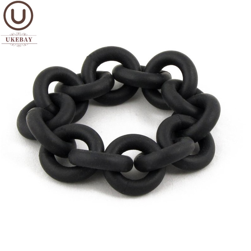 Ukebay Handgemaakte Armband Rubber Armbanden Voor Vrouwen Sieraden Mode Accessoires Punk Zwart Lederen Armband Sieraden