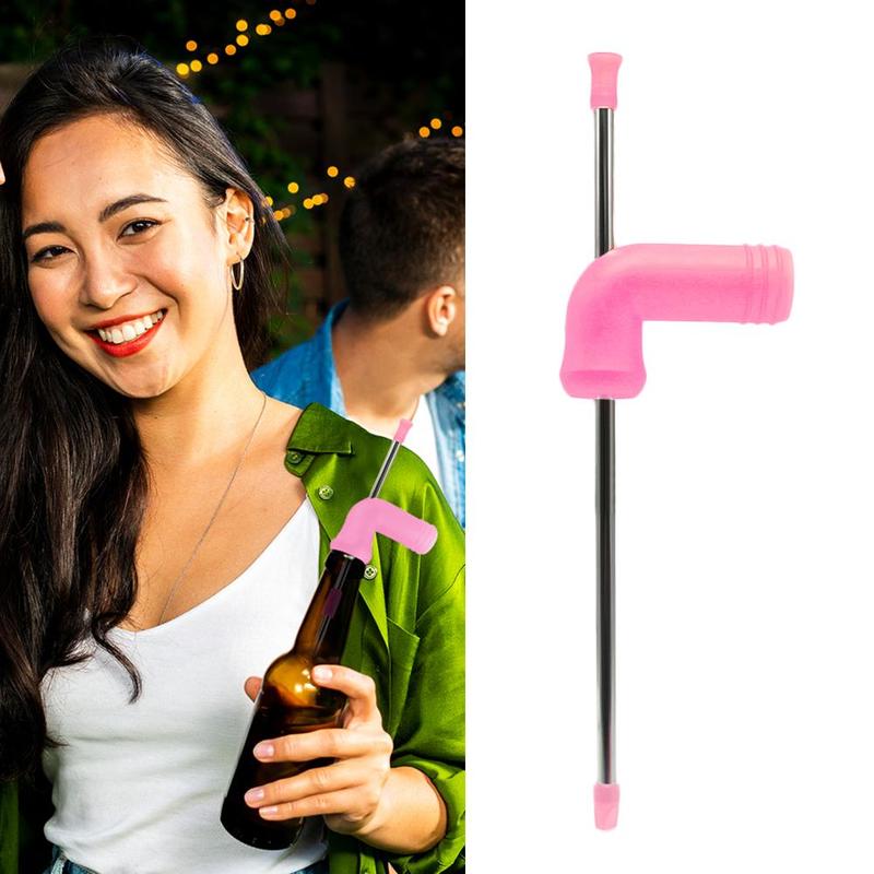 Beer Snorkel, Double Beer Snorkel, Beer Dispenser Straight Style Bottle Beer Artifact Snorkel Beer Straw Mug Blowing C3N1