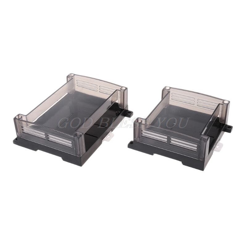 1PC Transparent Plastic Industrial Control Box Panel Enclosure Case Din Rail Project Electronic DIY PCB Shell