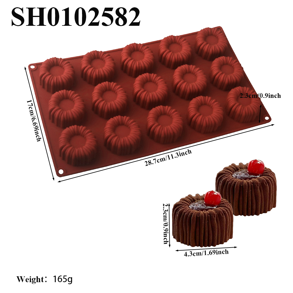 1 o 6 celle Bobina cilindrica struttura design mousse Torta Stampo Francese dolce Stampo da forno Budino fai da te dolce Stampo per cioccolato: MULTI