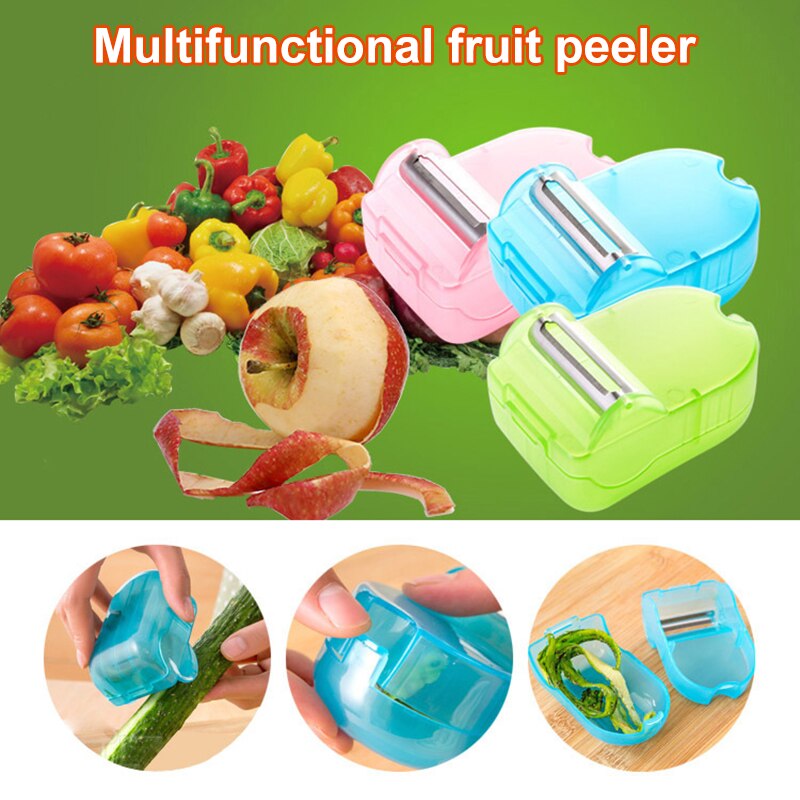 Portable Multi Purpose Vegetable Peeler Double Sided Slicer Shredder Potato Fruit Kitchen Tool FPing