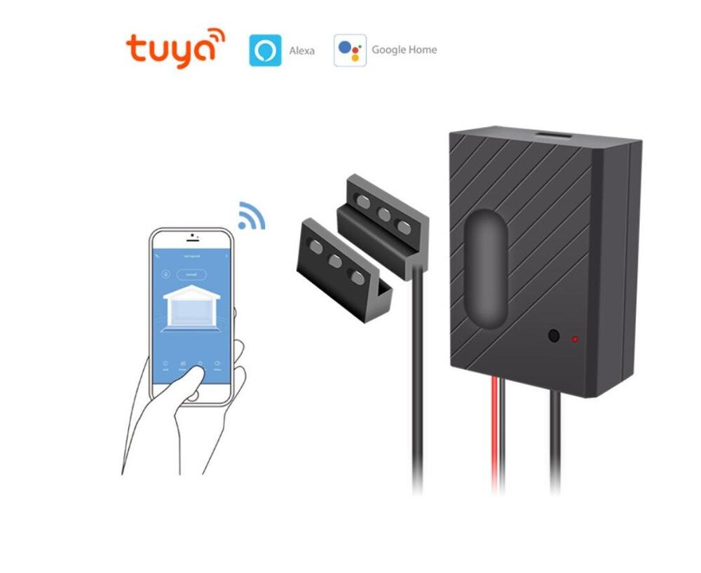 WiFi interruptor inteligente puerta corredera abridor de puerta de garaje control remoto inalámbrico aplicación Compatible con Alexa, Google Home