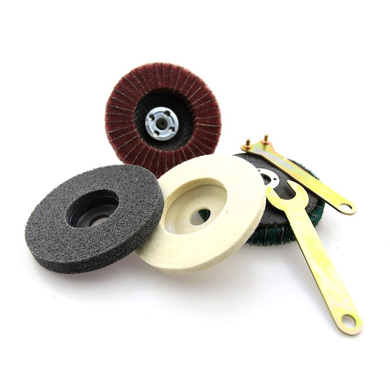Stainless Steel Polishing Kit For Angle Grinder Flap Disc Buffing Accessories Nylon Polishing Disc Wool Felt Polishing Disc