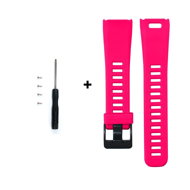 FIFATA Für Garmin Vivosmart HR Band Silikon Armbinde Für Garmin Vivo Clever HR Clever-Armbinde Sport Armbinde Fitness Tracker: Rose rot