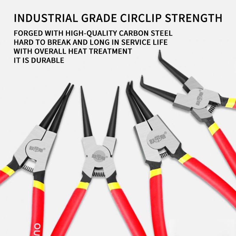 7in Heavy Duty Snap Ring Pliers for Removal Retaining Clip External Internal Circlip for Engine Repair 1PC
